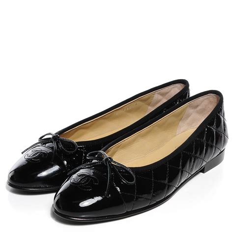 chanel black quilted flats sole|chanel ballet shoes.